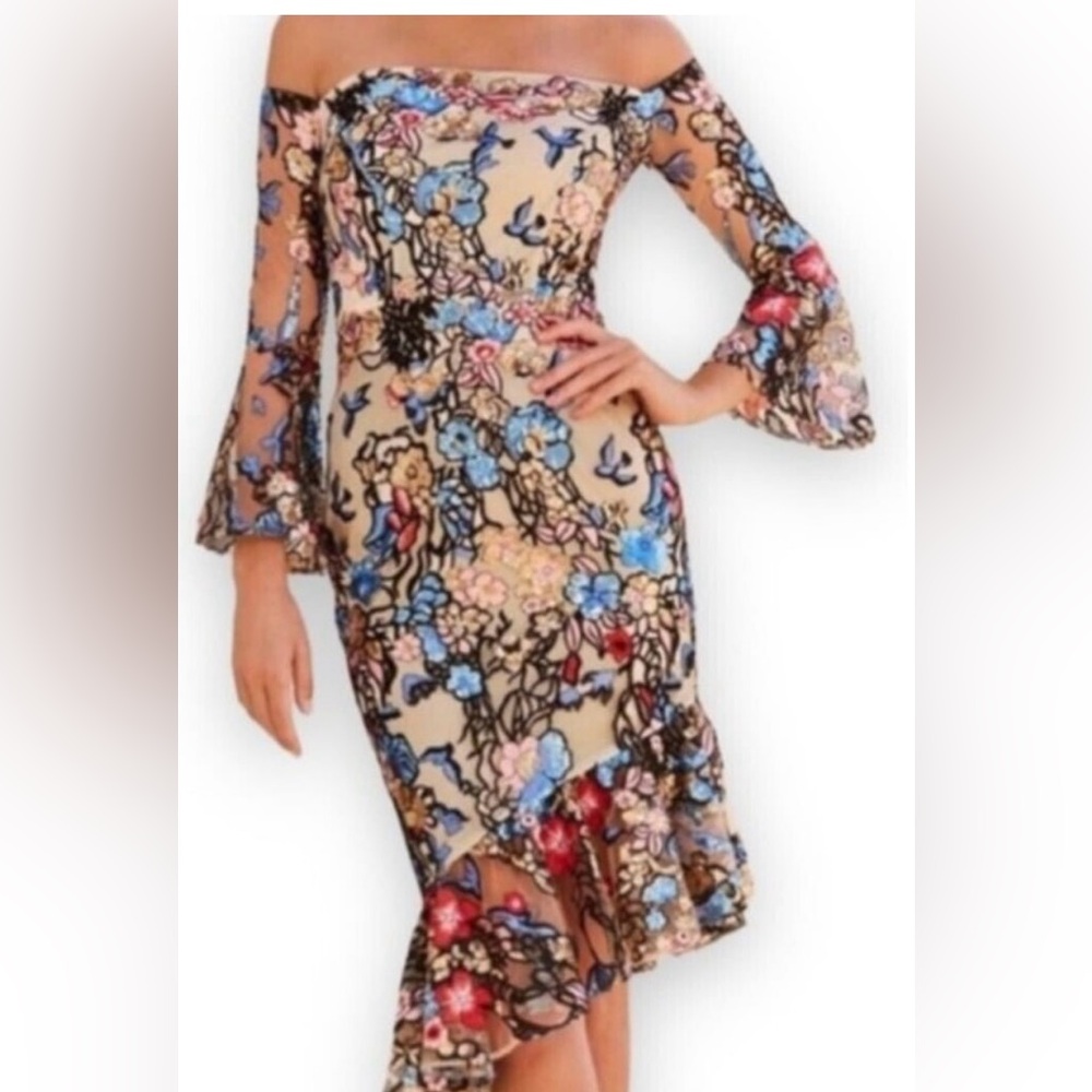 ALEXIA ADMOR BOSTON PROPER SEQUIN COCKTAIL DRESS SZ M L